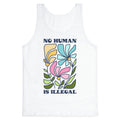 No Human Is Illegal Flowers Tank Top - Adult & Kids T-Shirts, Sweatshirts & Hoodies apparel design preview 1