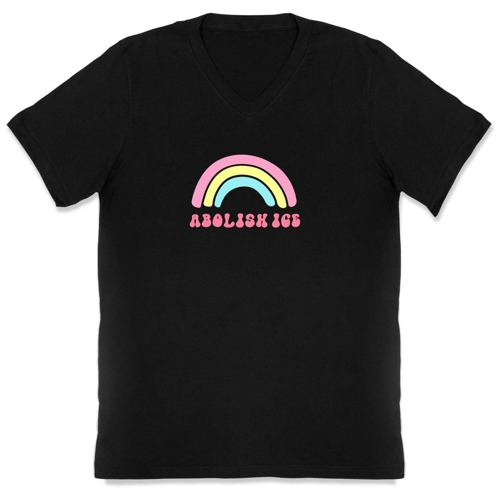 Abolish ICE Rainbow V-Neck - Adult & Kids T-Shirts, Sweatshirts & Hoodies apparel design preview 1