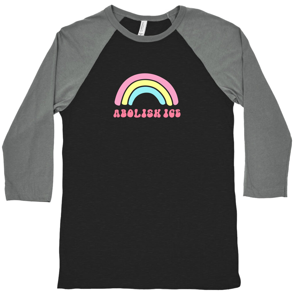 Abolish ICE Rainbow Baseball - Adult & Kids T-Shirts, Sweatshirts & Hoodies apparel design preview 1