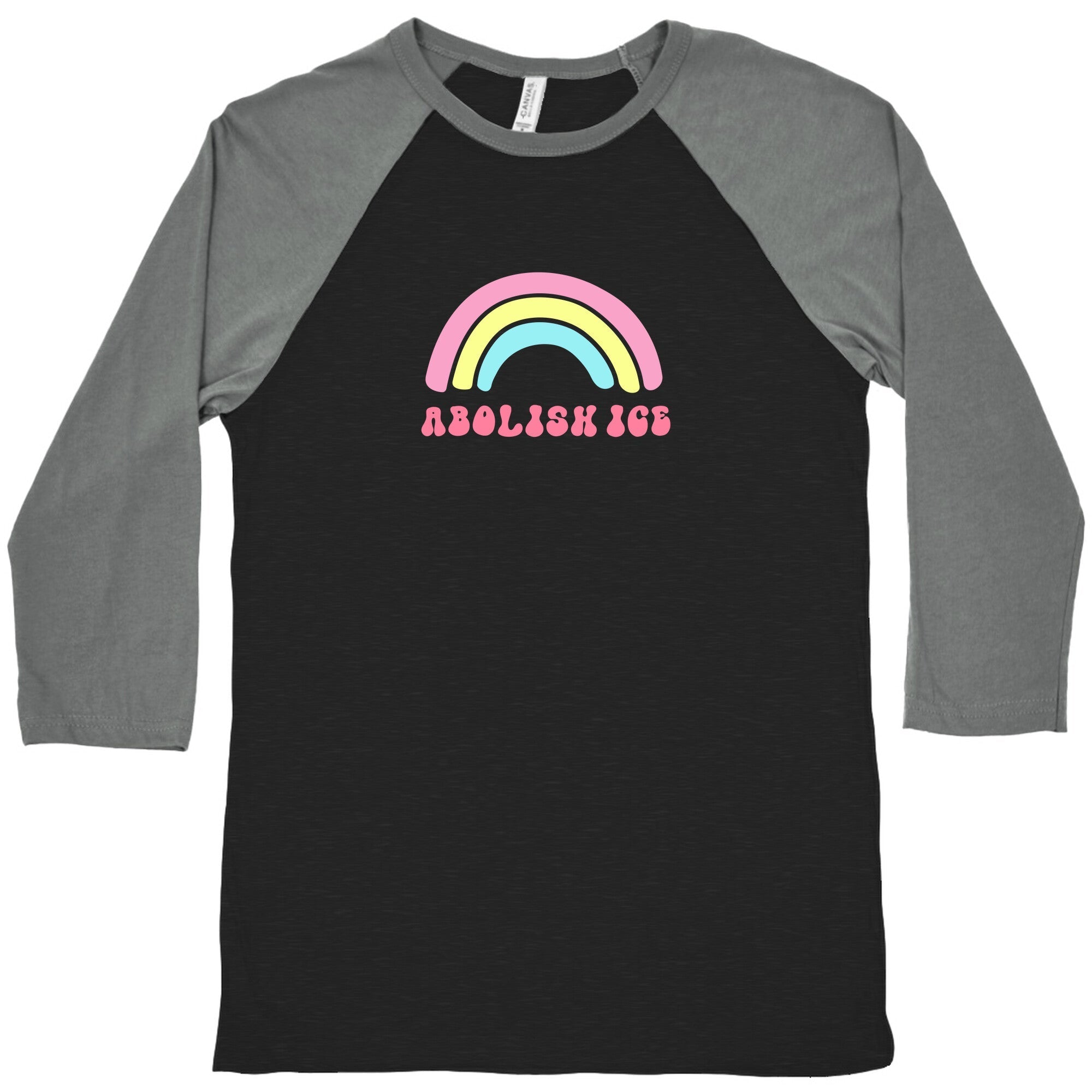 Abolish ICE Rainbow Baseball - Adult & Kids T-Shirts, Sweatshirts & Hoodies apparel design preview 1