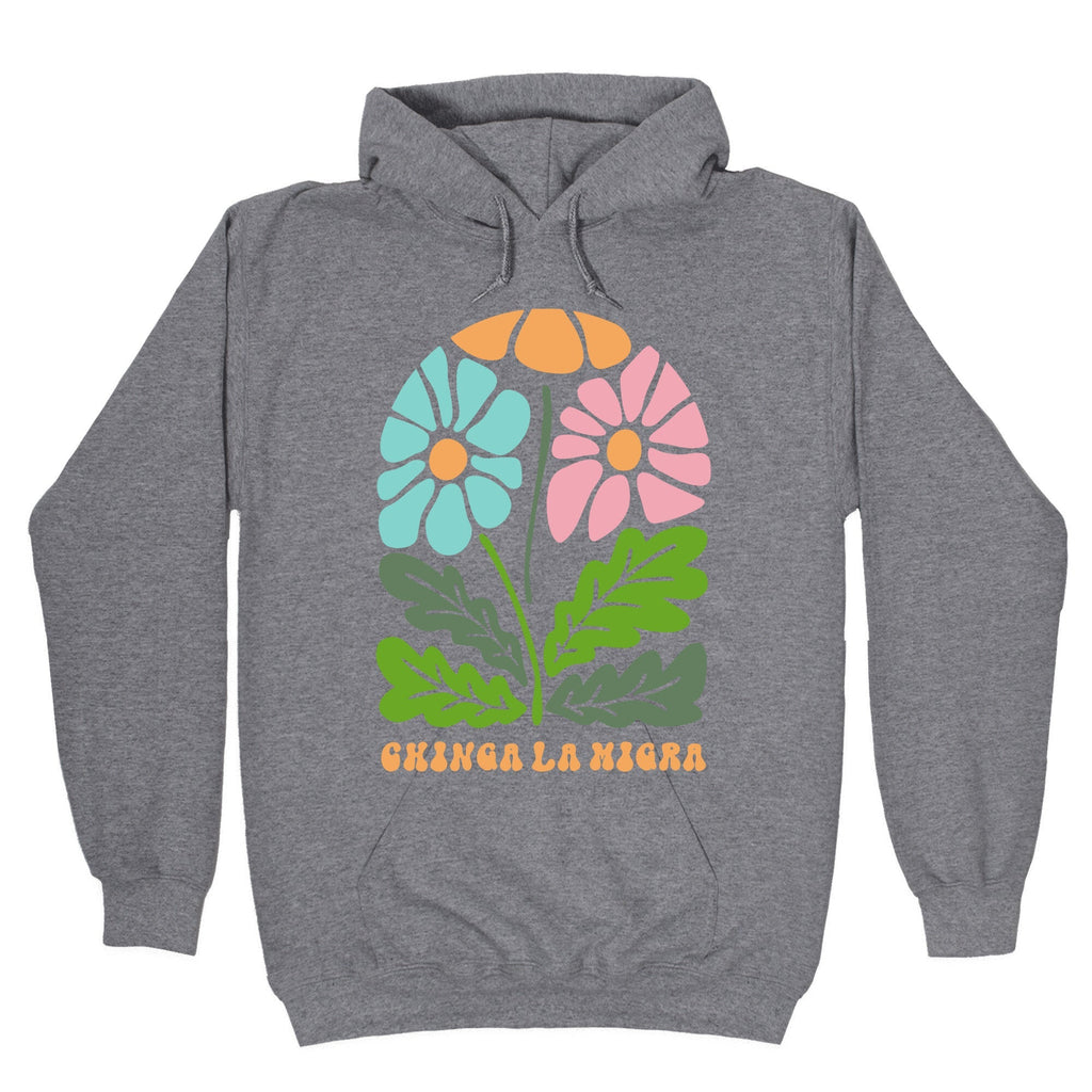 Chinga La Migra Flower - Adult & Kids T-Shirts, Sweatshirts & Hoodies apparel design preview 1