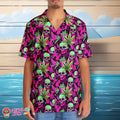 Psychedelic Hippie Skulls with Cannabis Men's - Adult & Kids T-Shirts, Sweatshirts & Hoodies apparel design preview 1