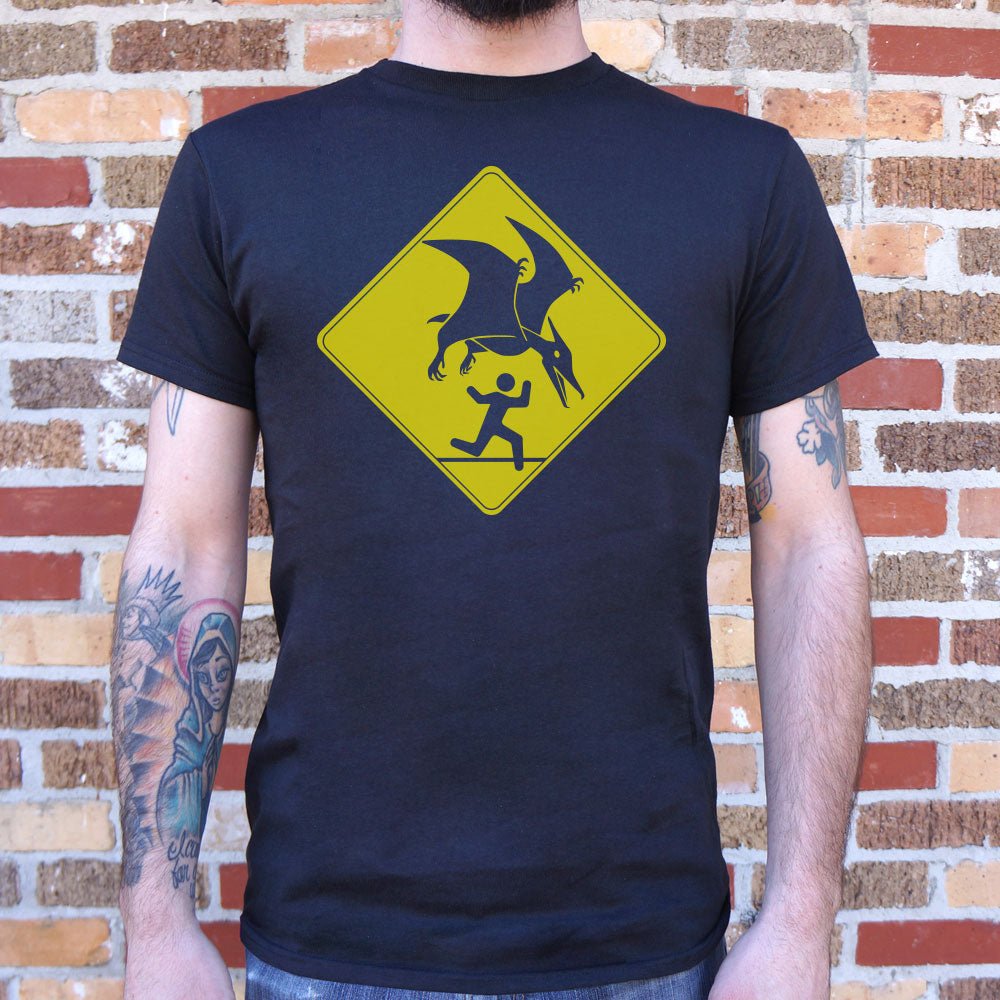 Pterosaur Warning - Adult & Kids T-Shirts, Sweatshirts & Hoodies apparel design preview 1
