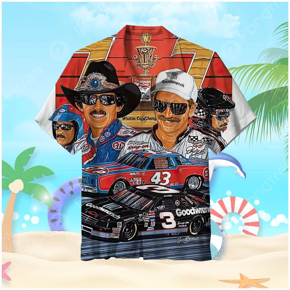 Race Car Theme Nascar Inspired Hawaiian - Adult & Kids T-Shirts, Sweatshirts & Hoodies apparel design preview 1