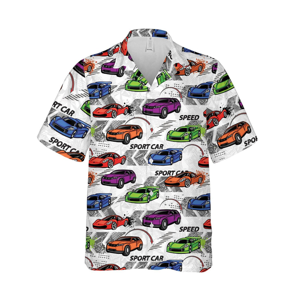 Racing Car Hawaiian Sport Cars Speed White Hawaii - Adult & Kids T-Shirts, Sweatshirts & Hoodies apparel design preview 1