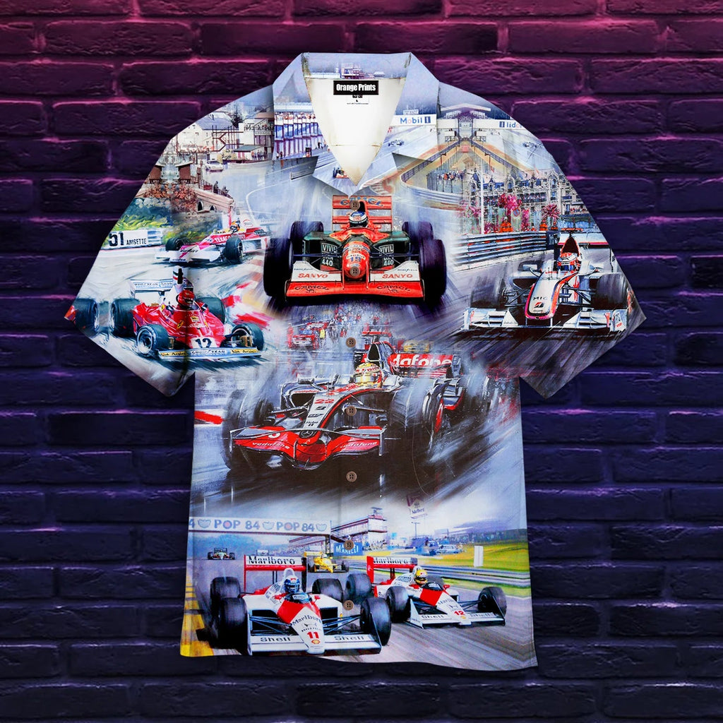 Racing Car Trendy Hawaiian For - Adult & Kids T-Shirts, Sweatshirts & Hoodies apparel design preview 1