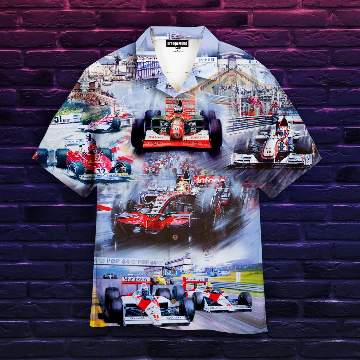 Racing Car Trendy Hawaiian For - Adult & Kids T-Shirts, Sweatshirts & Hoodies apparel design preview 1