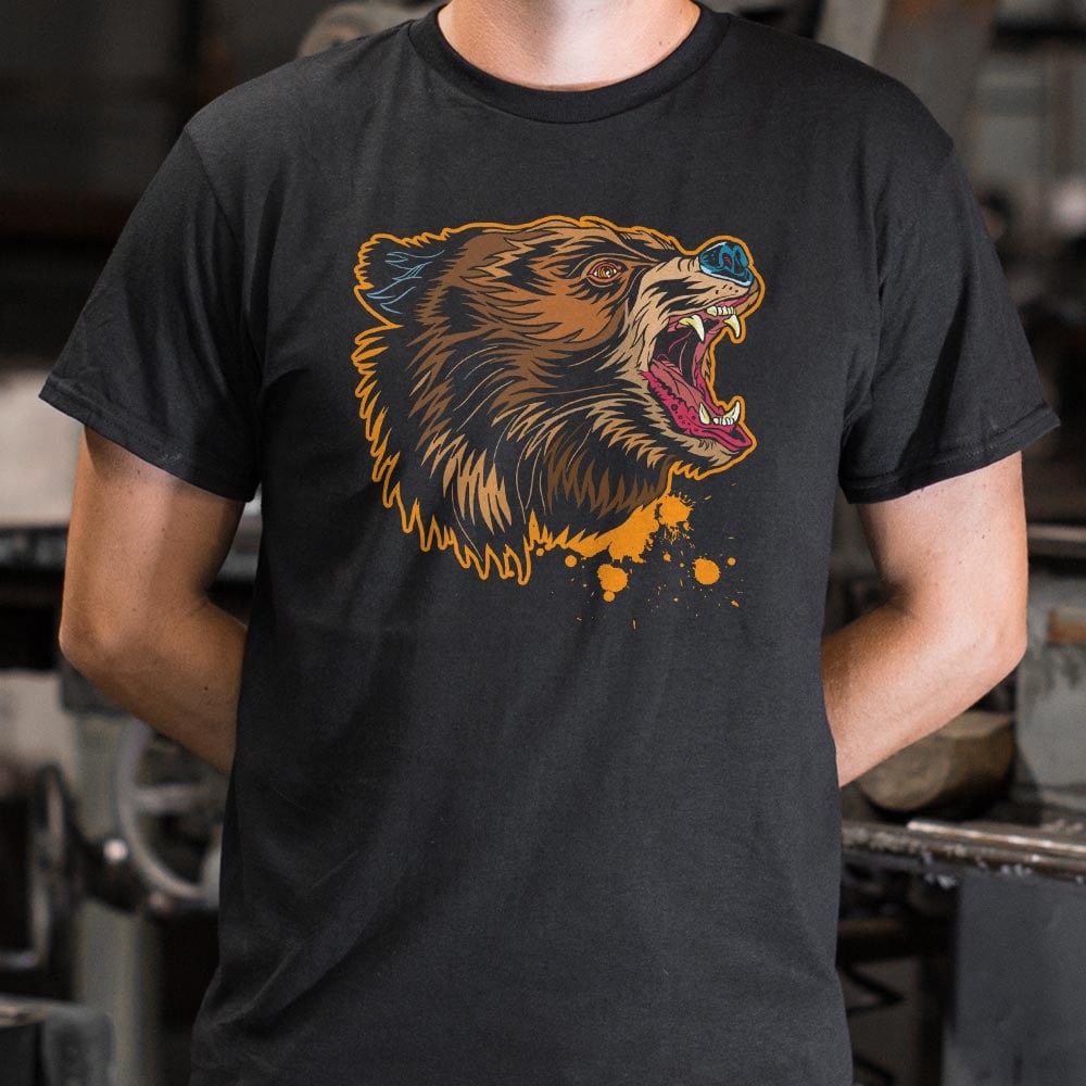 Raging Bear Full Color - Adult & Kids T-Shirts, Sweatshirts & Hoodies apparel design preview 1