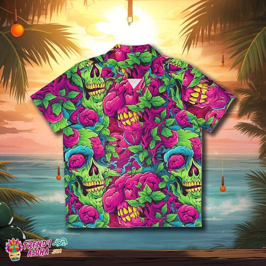Reanimated Brains Men's Hawaiian Horror Movie Scene - Adult & Kids T-Shirts, Sweatshirts & Hoodies apparel design preview 1