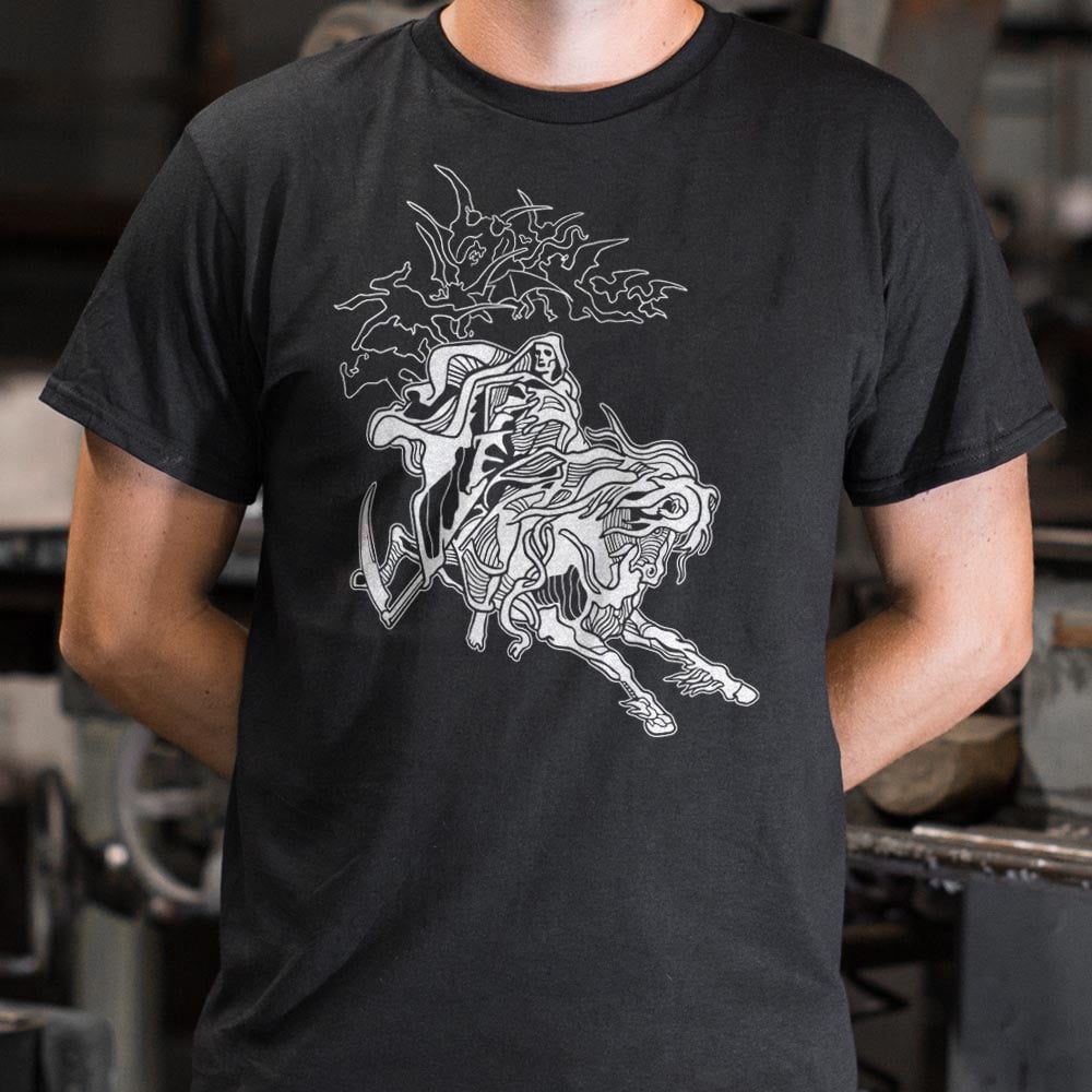 Reaper on Horseback - Adult & Kids T-Shirts, Sweatshirts & Hoodies apparel design preview 1
