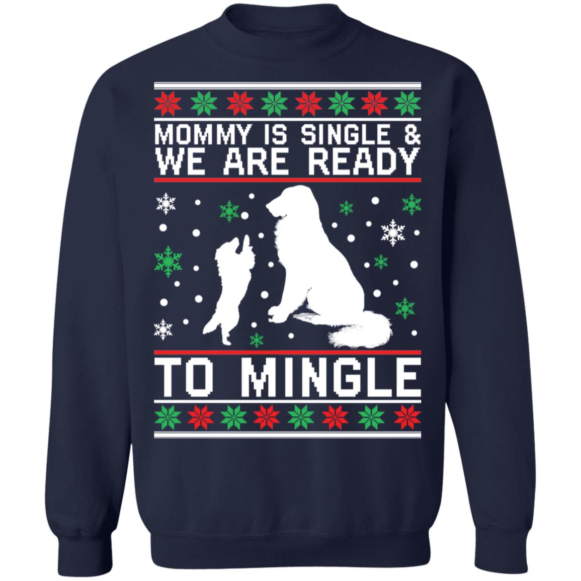 Golden Retriever mommy is single and we are ready Christmas Sweater - Holiday Gift product image 3