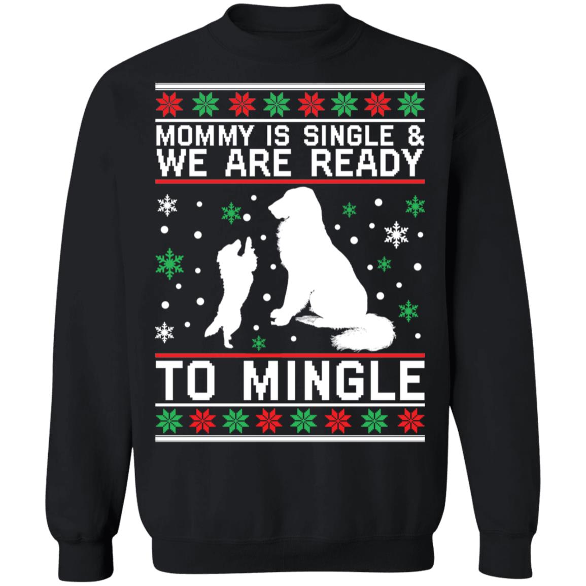 Golden Retriever mommy is single and we are ready Christmas Sweater - Holiday Gift product image 2