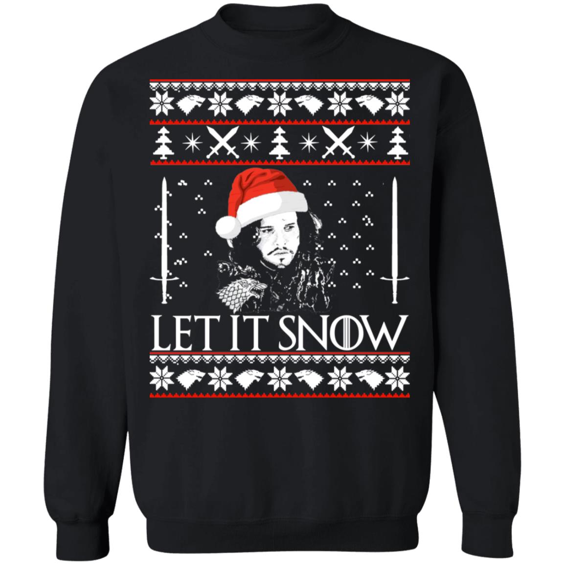 Jon Snow let it snow Christmas Sweater - Holiday Gift product image 2