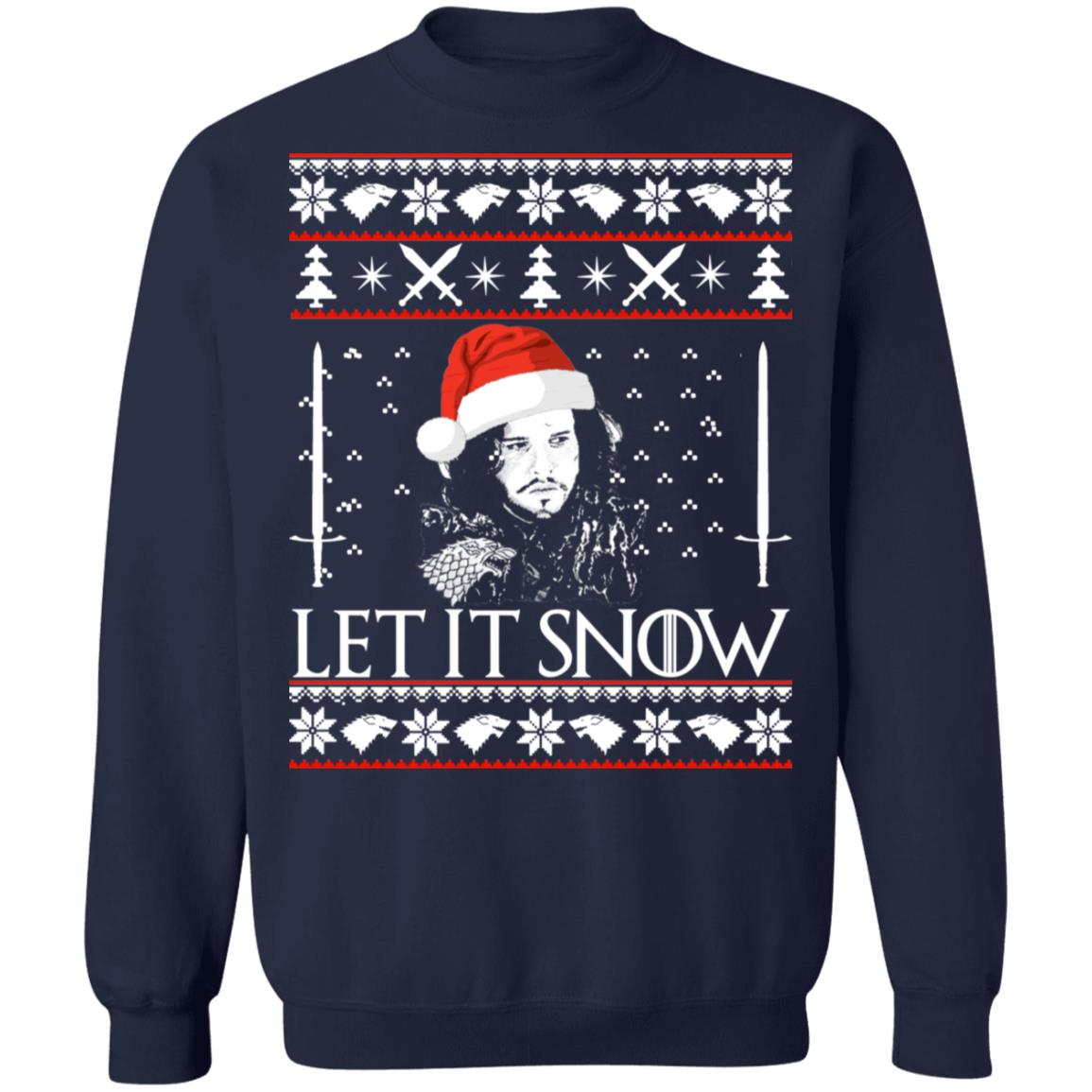 Jon Snow let it snow Christmas Sweater - Holiday Gift product image 3