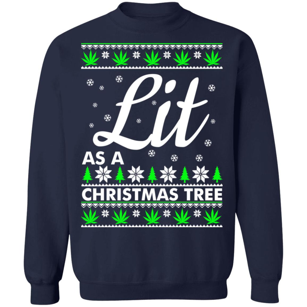 Lit as a christmas tree Christmas Sweater - Holiday Gift product image 4