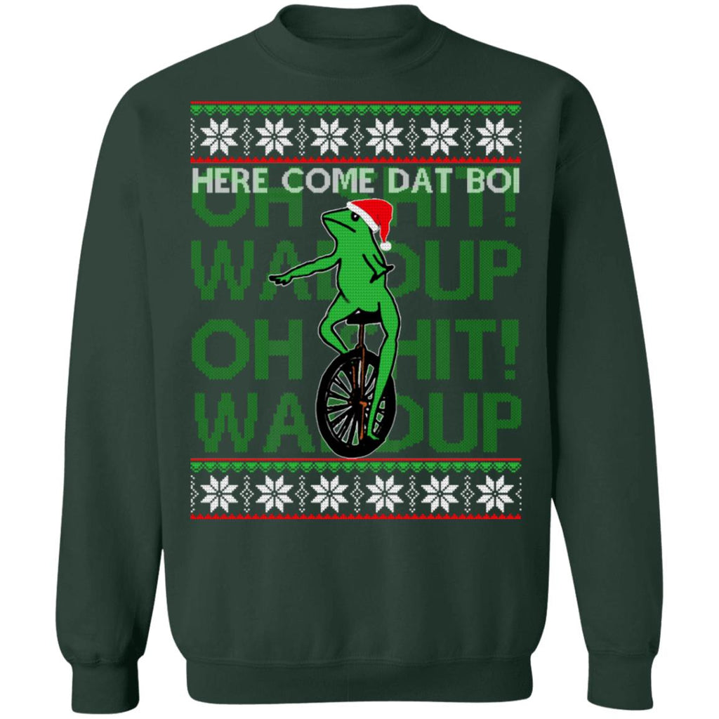 Frog here come Dat Boi Christmas Sweater - Holiday Gift product image 4