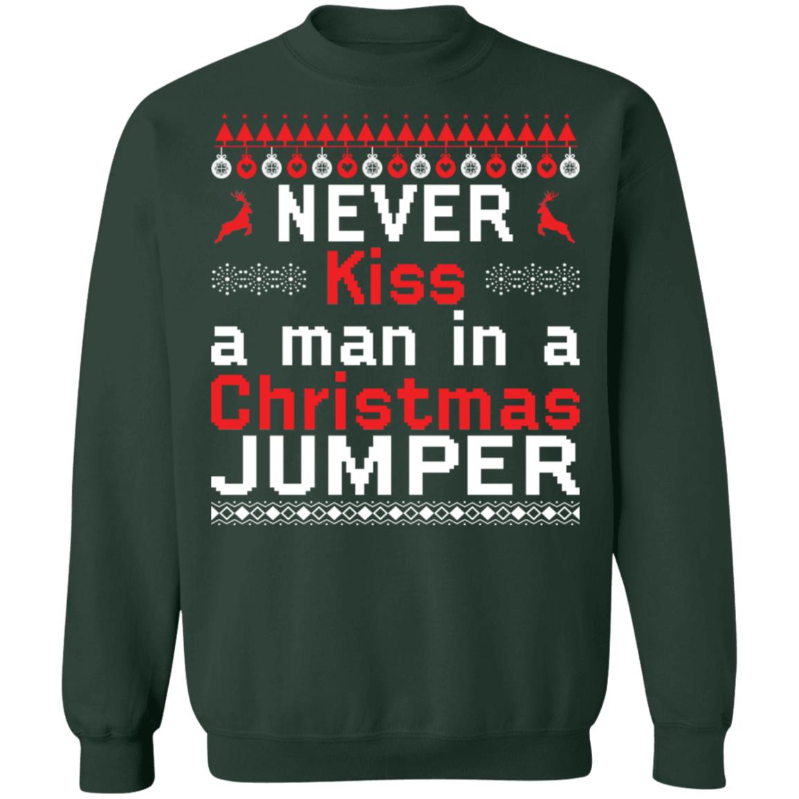 Never kiss a man in a Christmas jumper Christmas Sweater - Holiday Gift product image 4