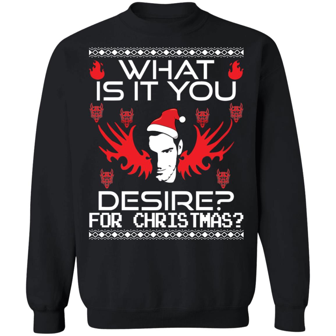 Lucifer what is it you desire for Christmas Sweater - Holiday Gift product image 2