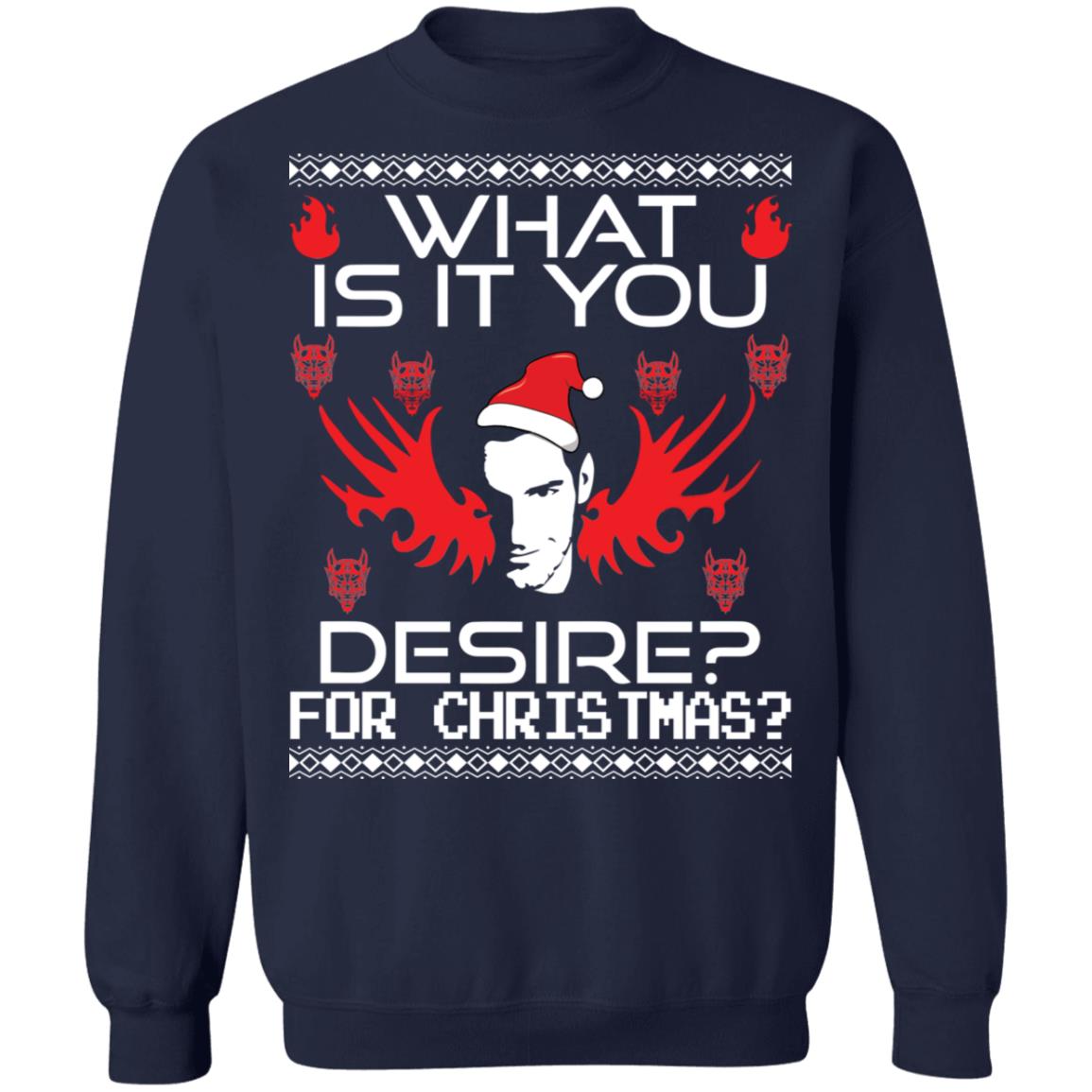 Lucifer what is it you desire for Christmas Sweater - Holiday Gift product image 3