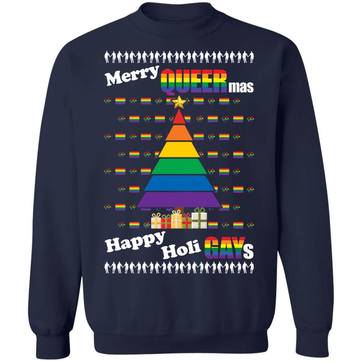 Merry queermas happy Holidays Christmas Sweater - Holiday Gift product image 3