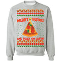 Merry crustmas and pizza on earth Christmas Sweater - Holiday Gift product image 2