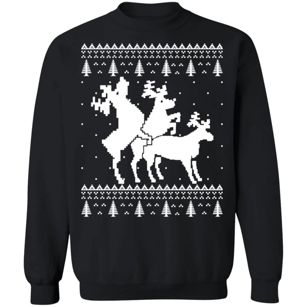 Reindeer Humping Unisex Christmas Sweater - Holiday Gift product image 2