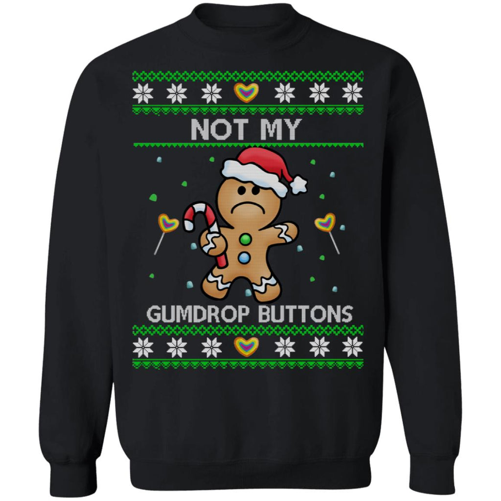 Gingerbread man not my gumdrop buttons Christmas Sweater - Holiday Gift product image 2