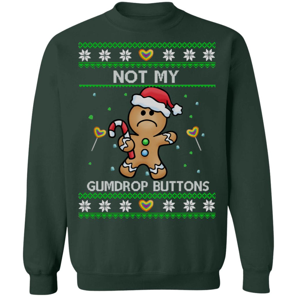 Gingerbread man not my gumdrop buttons Christmas Sweater - Holiday Gift product image 4