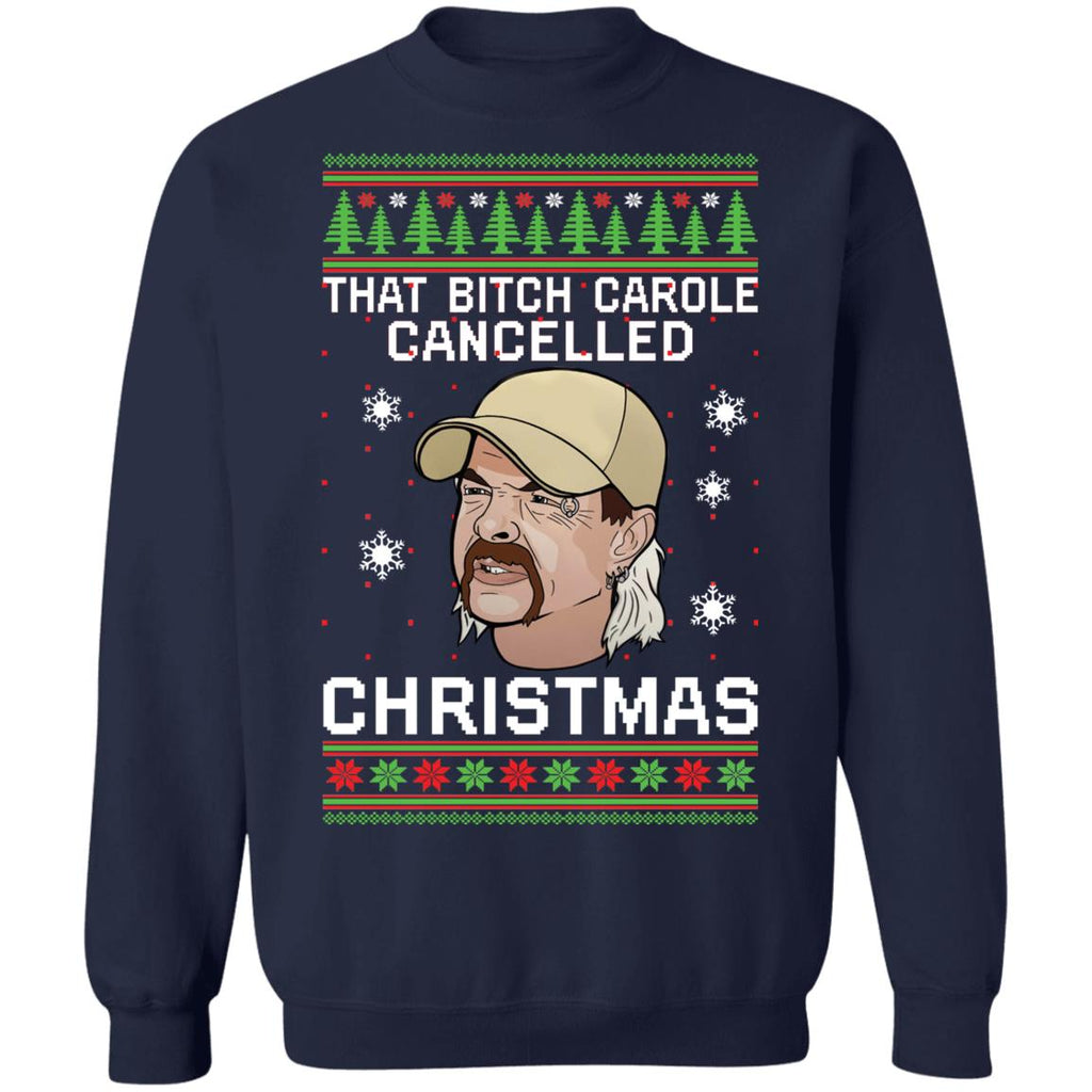 Joe Exotic that b*tch carole cancelled Christmas Sweater - Holiday Gift product image 3