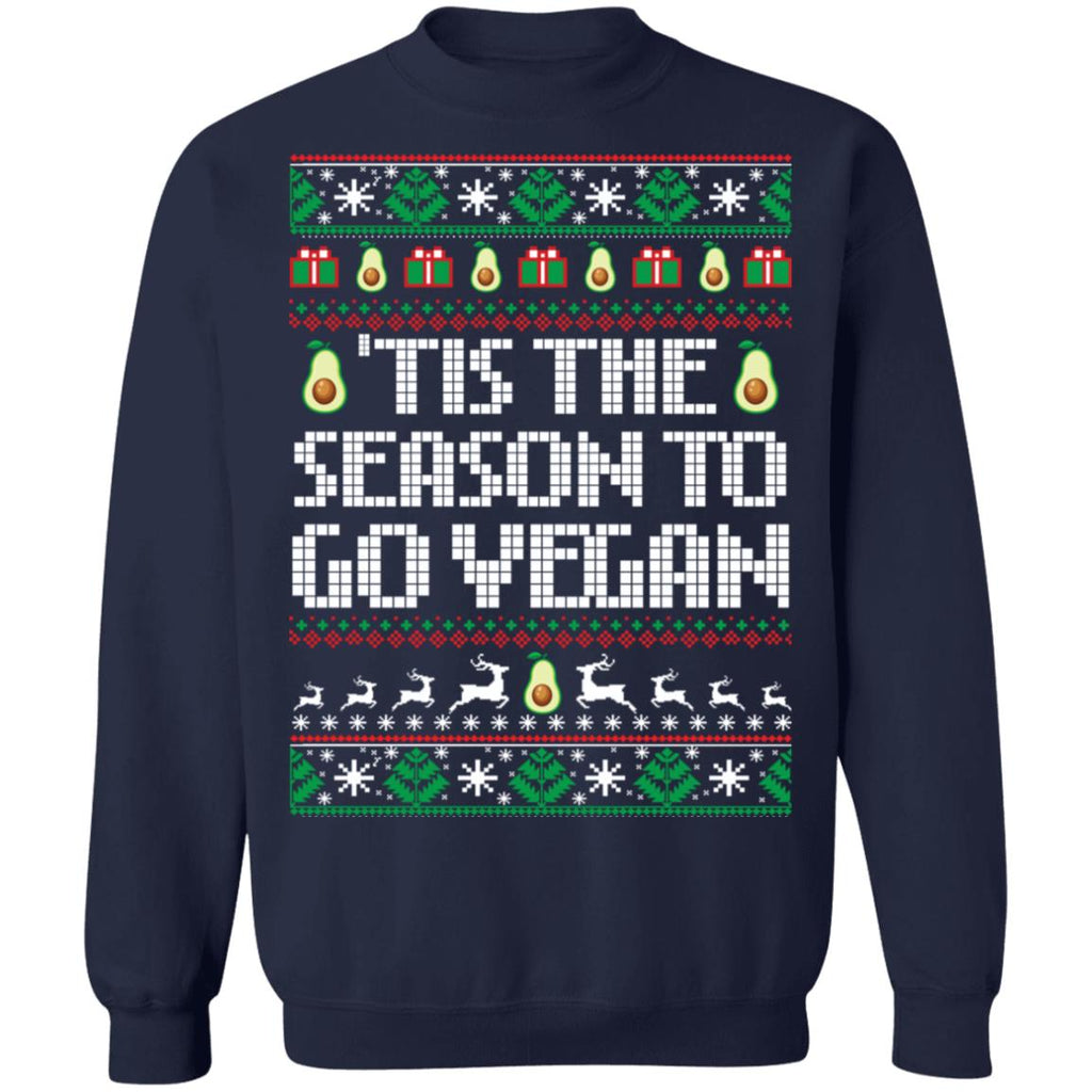 Tis the season to go vegan Christmas Sweater - Holiday Gift product image 3