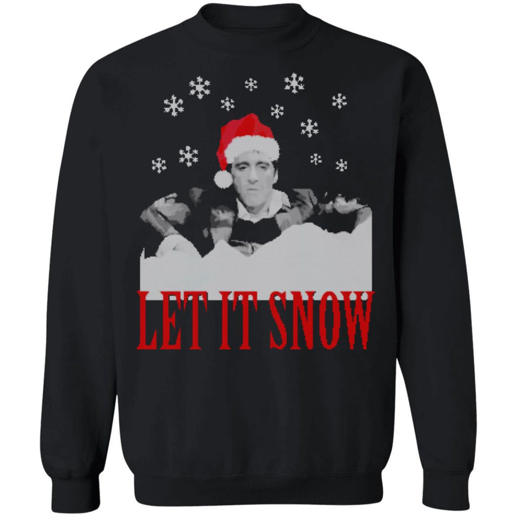 Tony Montana let it snow Christmas Sweater - Holiday Gift product image 2