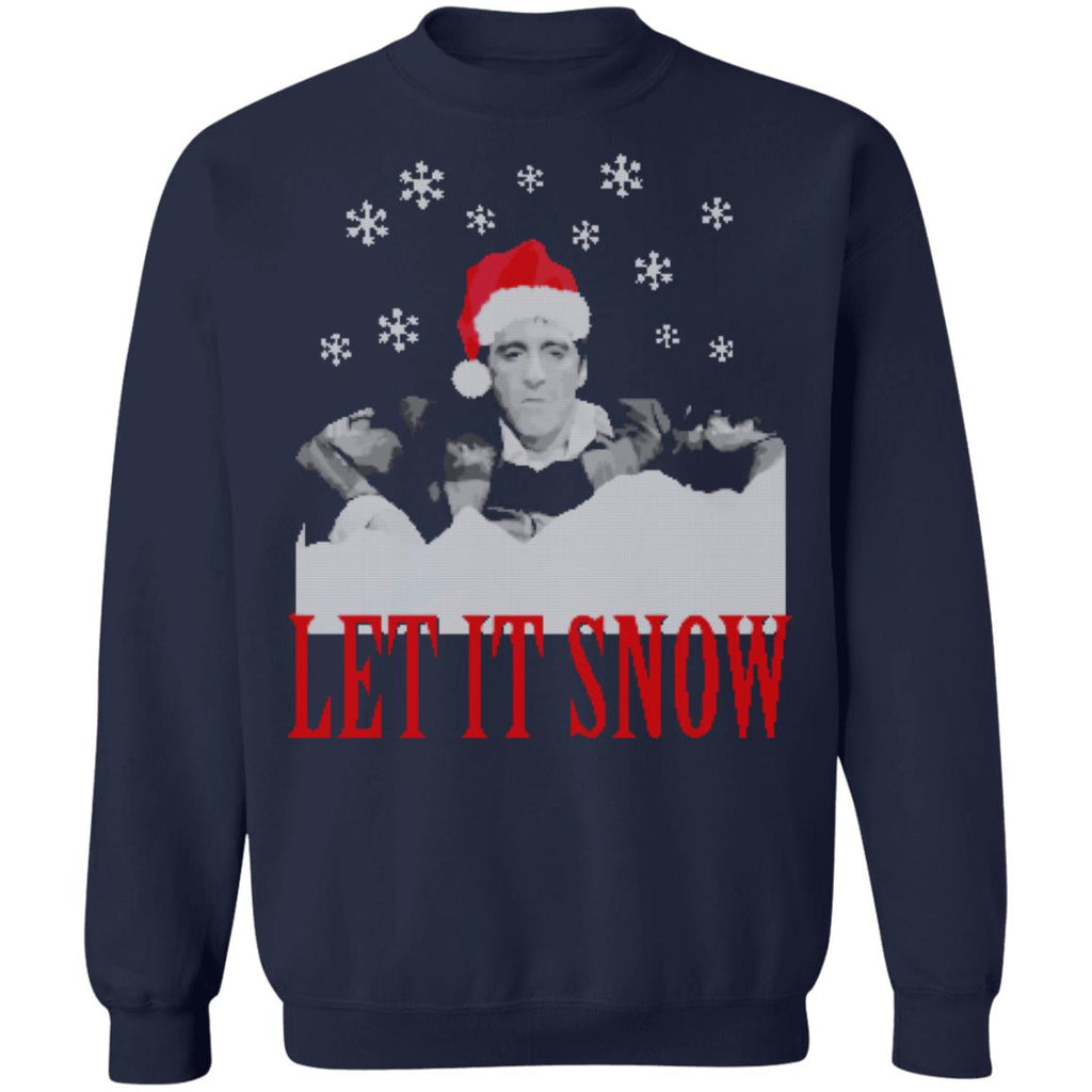 Tony Montana let it snow Christmas Sweater - Holiday Gift product image 3
