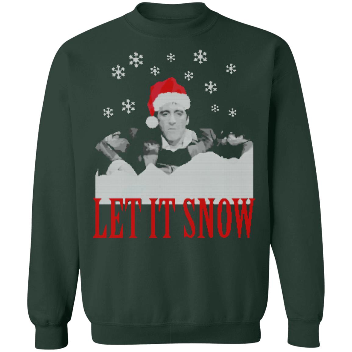 Tony Montana let it snow Christmas Sweater - Holiday Gift product image 4