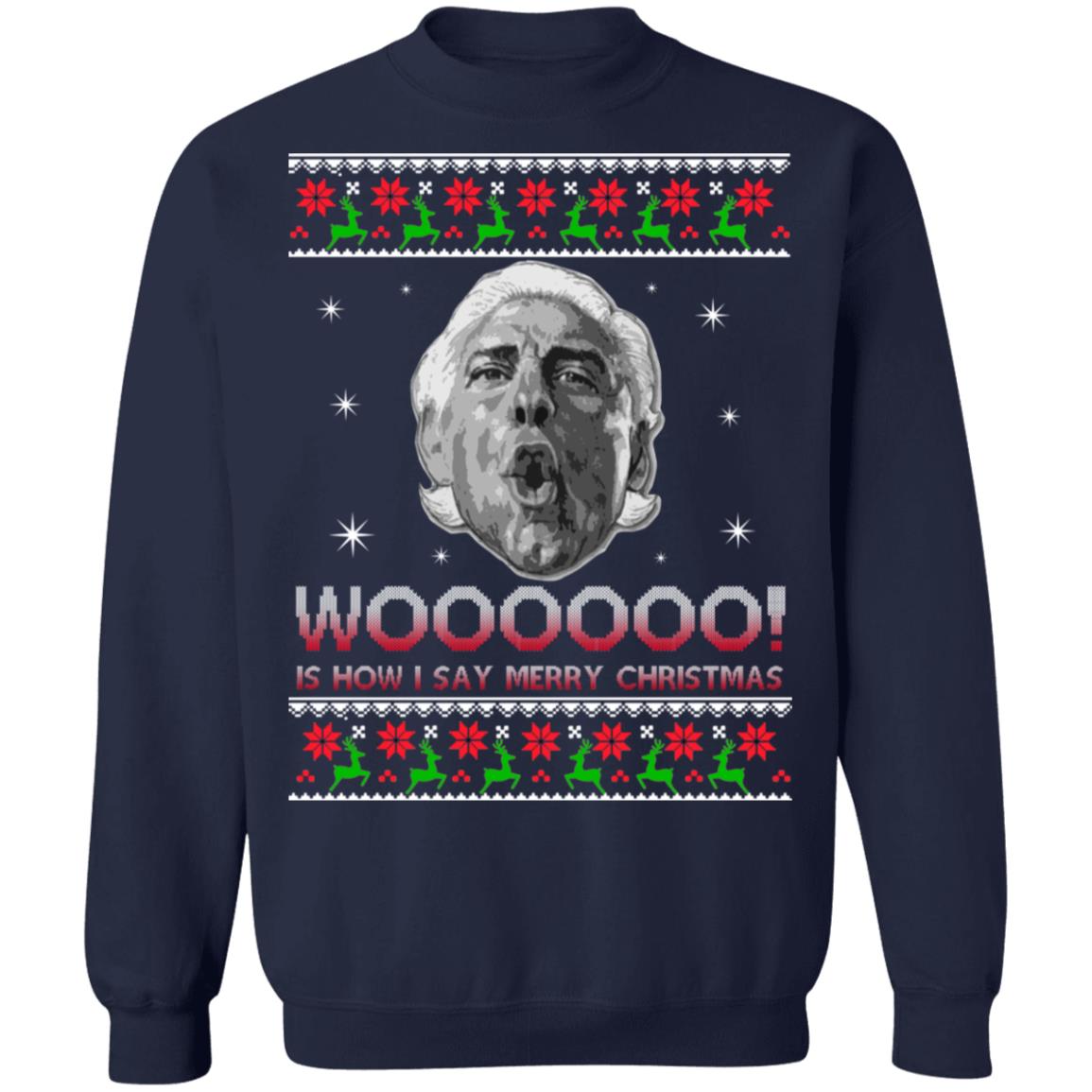 Ric Flair woo Christmas Sweater - Holiday Gift product image 3