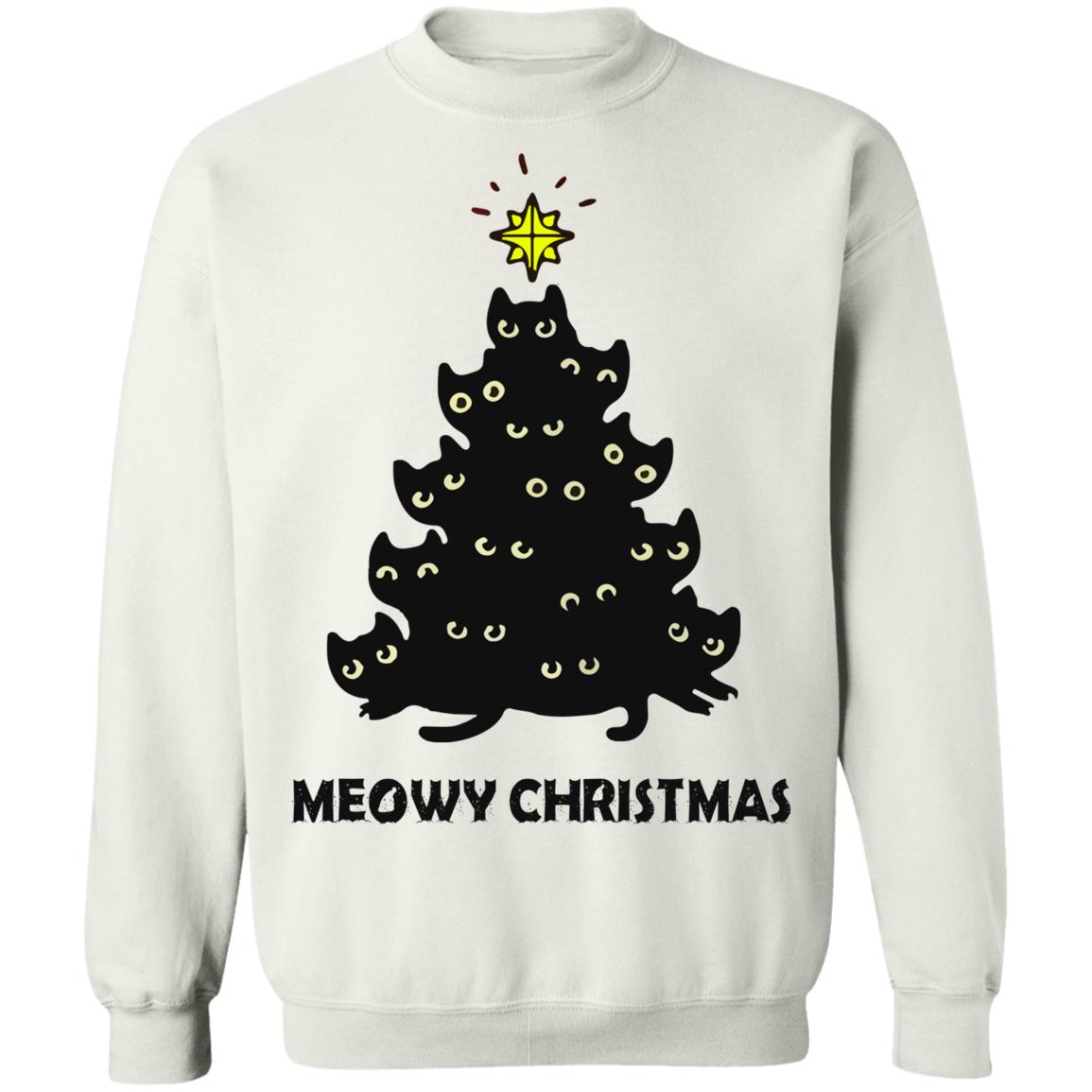 Meowy Christmas tree Christmas Sweater - Holiday Gift product image 3