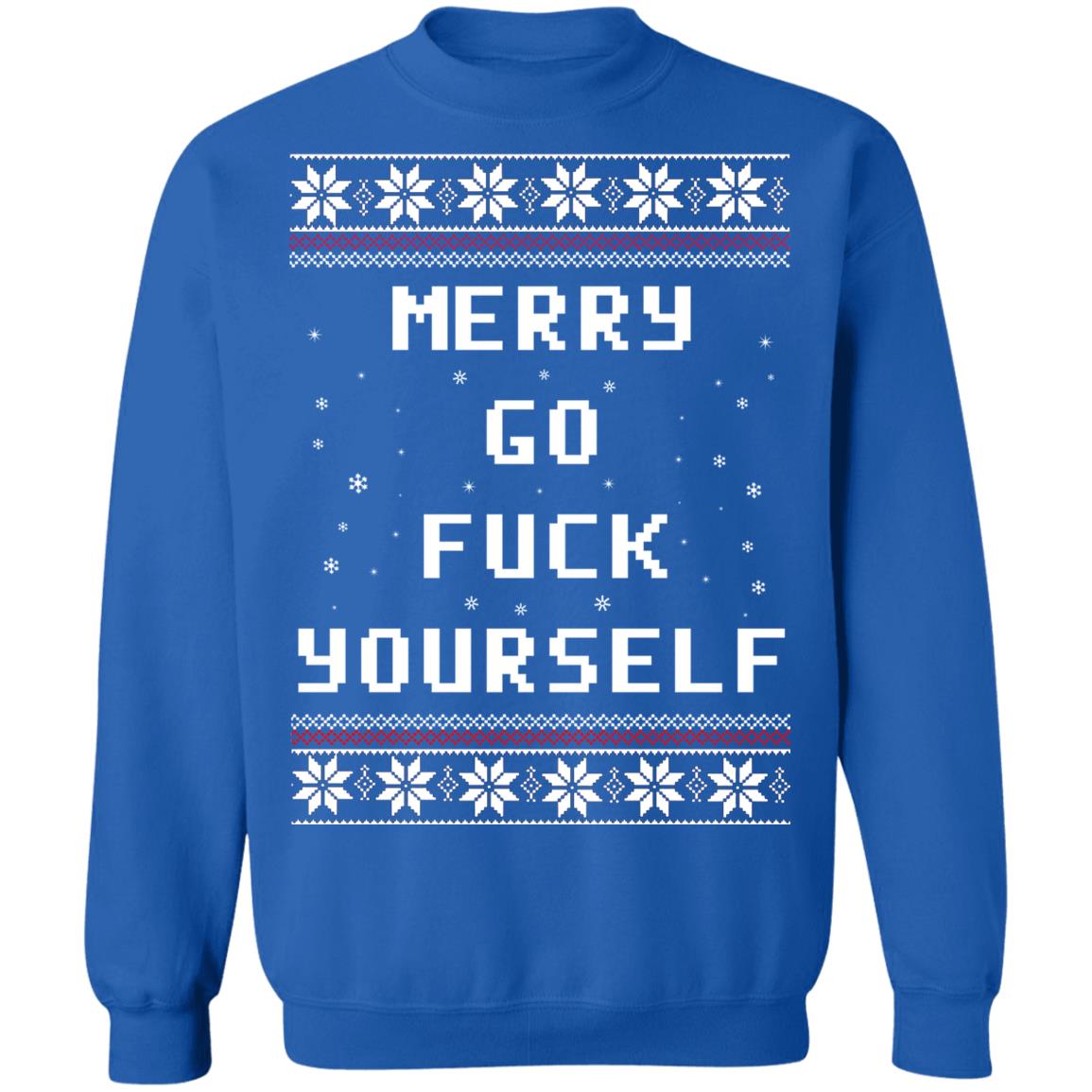 Merry go f*ck yourself Christmas Sweater - Holiday Gift product image