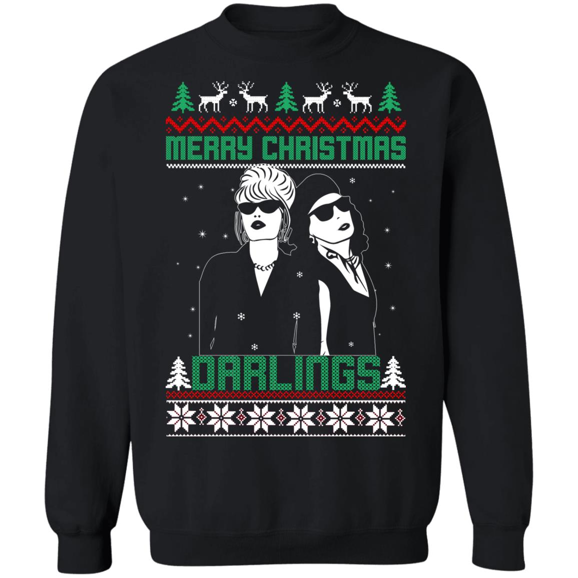 Patsy and Edina merry Christmas darlings Christmas Sweater - Holiday Gift product image 2