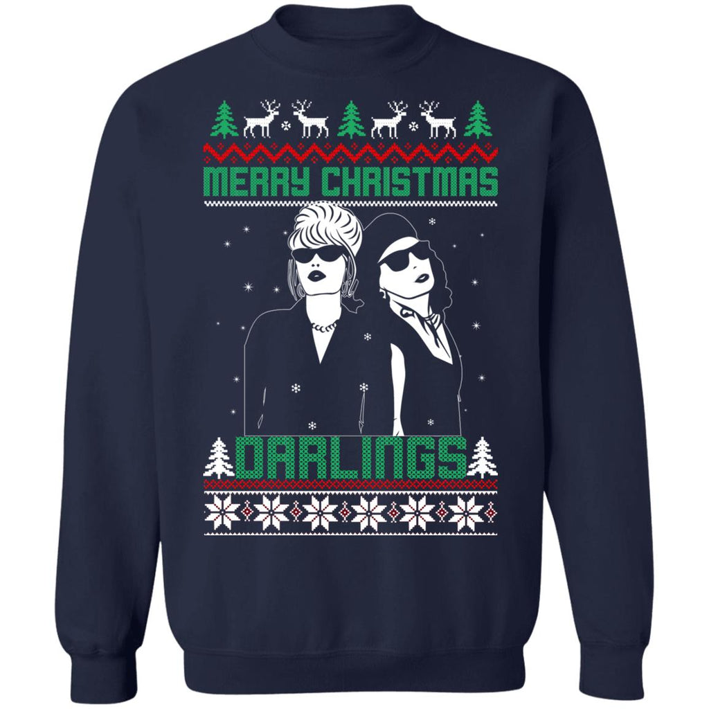 Patsy and Edina merry Christmas darlings Christmas Sweater - Holiday Gift product image 3