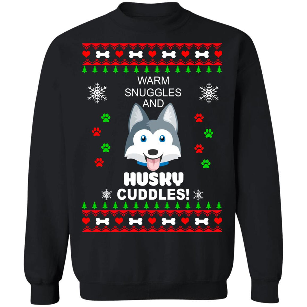 Warm snuggles and Husky cuddles Christmas Sweater - Holiday Gift product image 2