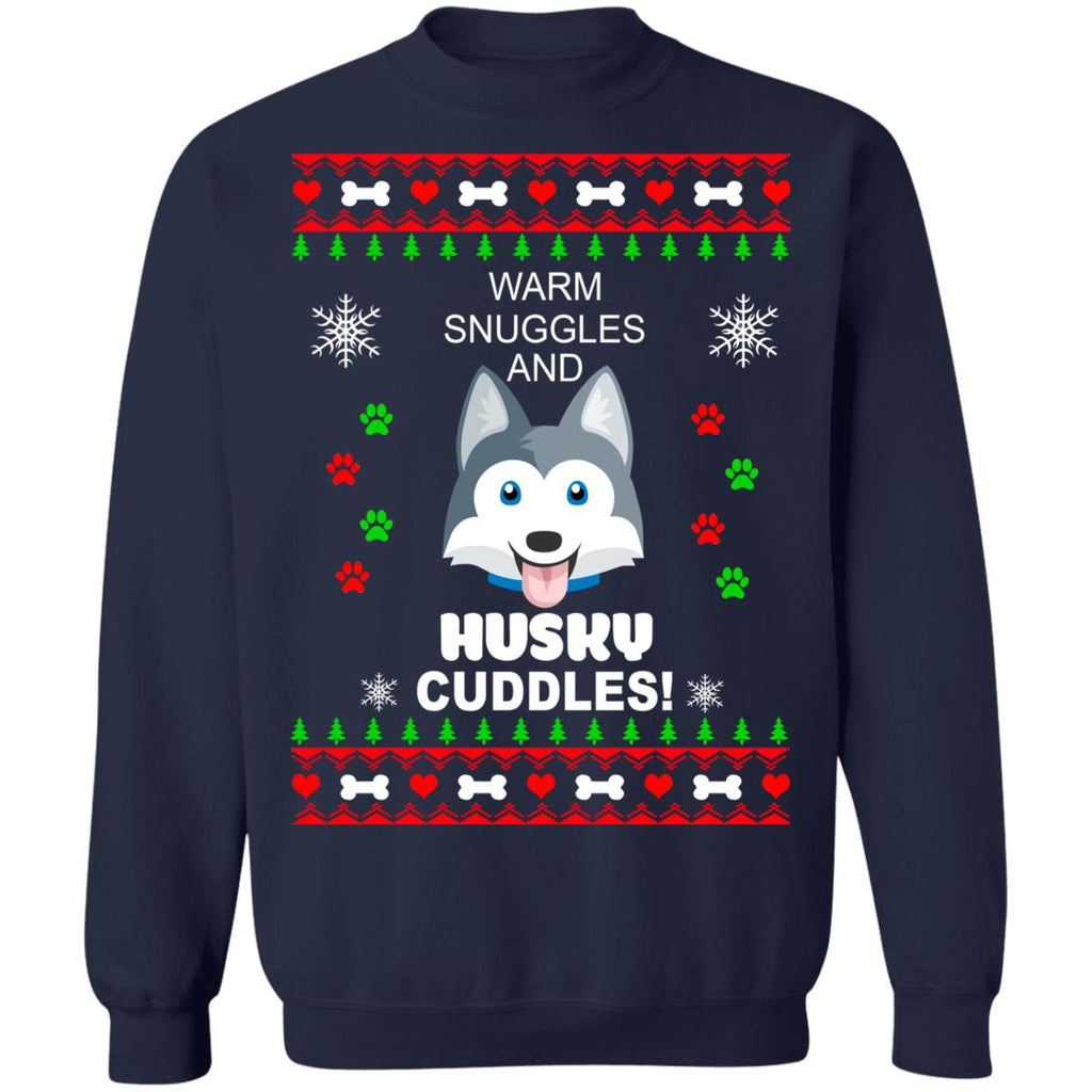 Warm snuggles and Husky cuddles Christmas Sweater - Holiday Gift product image 3