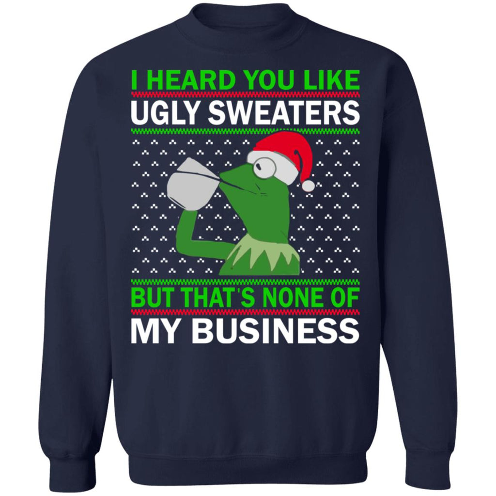 Kermit The Frog i heard you like Ugly Christmas Sweater - Holiday Gift product image 3