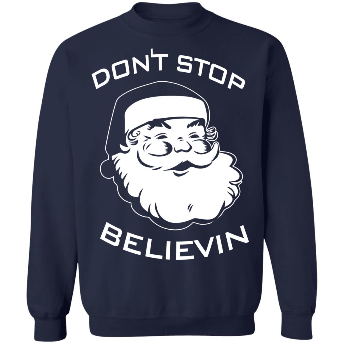 Santa Claus don’t stop believin Christmas Sweater - Holiday Gift product image 3