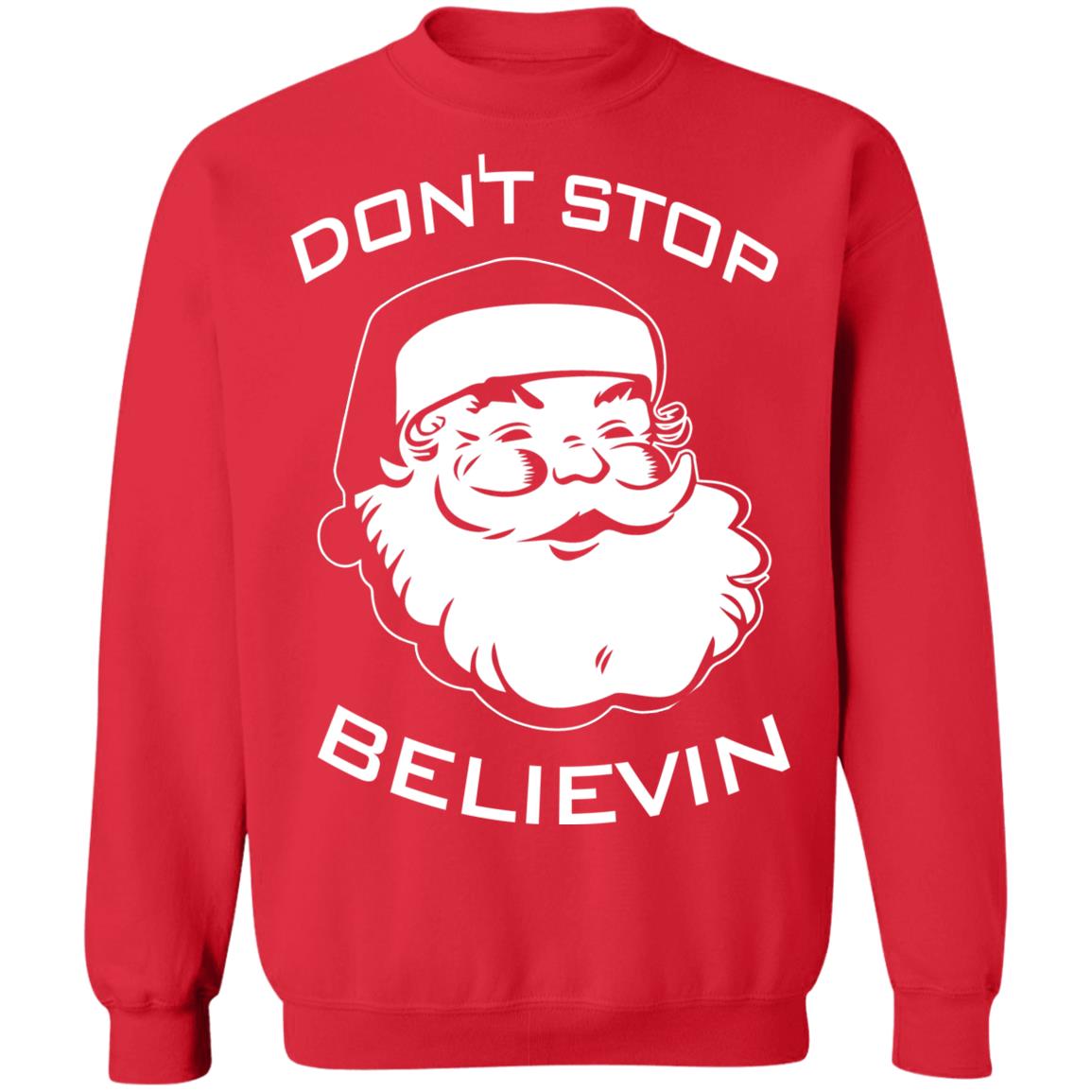 Santa Claus don’t stop believin Christmas Sweater - Holiday Gift product image 4