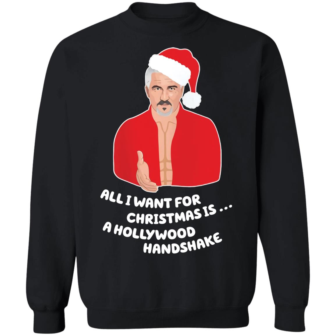 Paul Hollywood all i want for Christmas is a hollywood handshake Christmas Sweater - Holiday Gift product image 2
