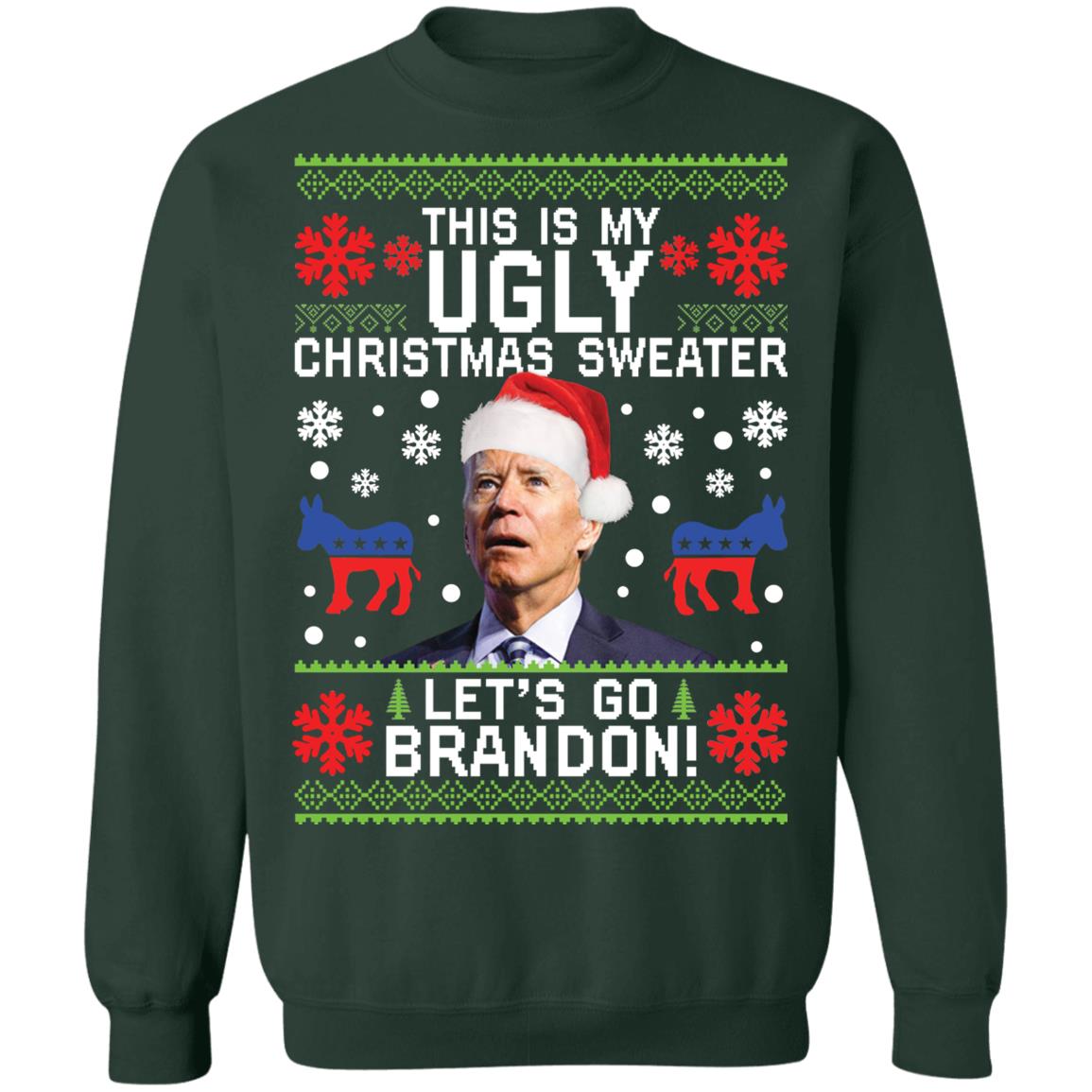 J*e B*den this is my ugly let’s go brandon Ugly Christmas Sweater - Holiday Gift product image 4