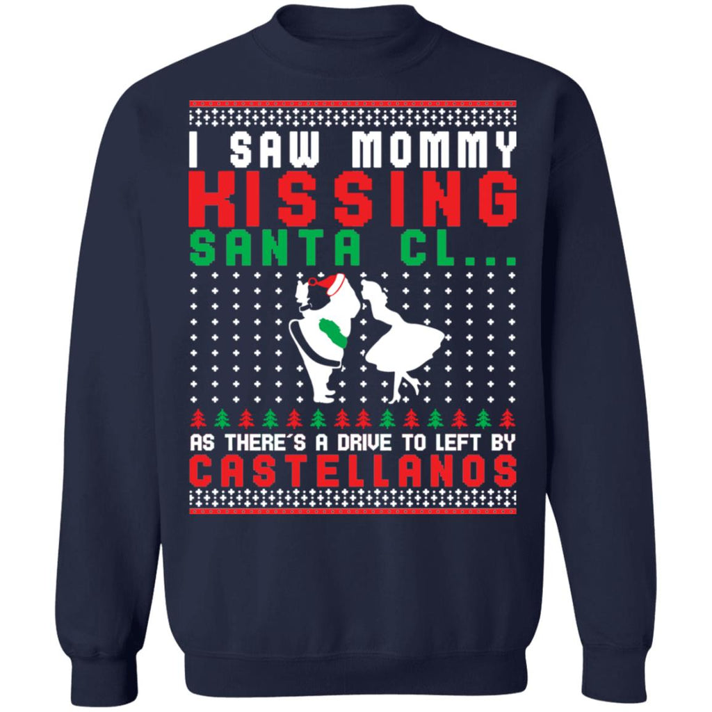 I saw mommy kissing Santa Claus as there’s a drive to left by Castellanos Christmas Sweater - Holiday Gift product image 3