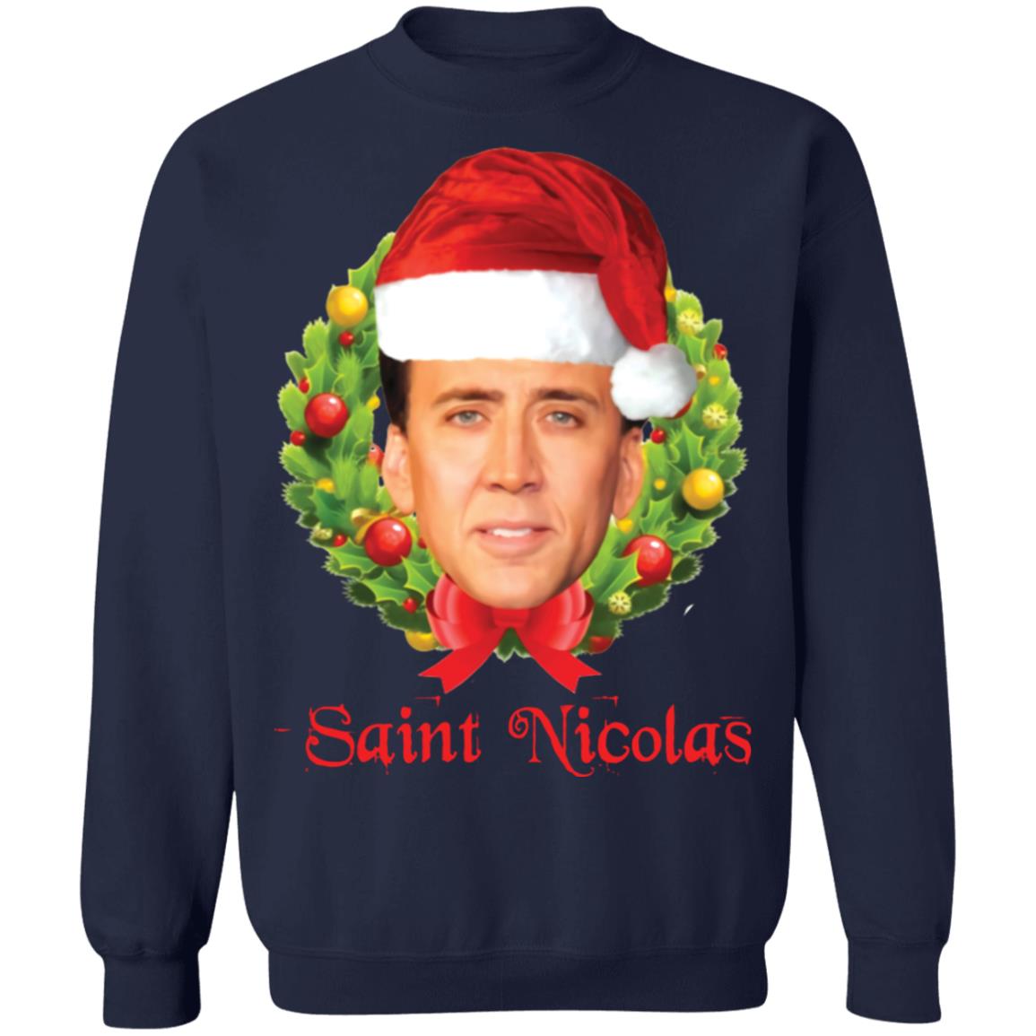 Saint Nicolas Cage Christmas Sweater - Holiday Gift product image 3