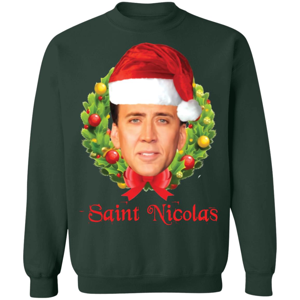 Saint Nicolas Cage Christmas Sweater - Holiday Gift product image 4