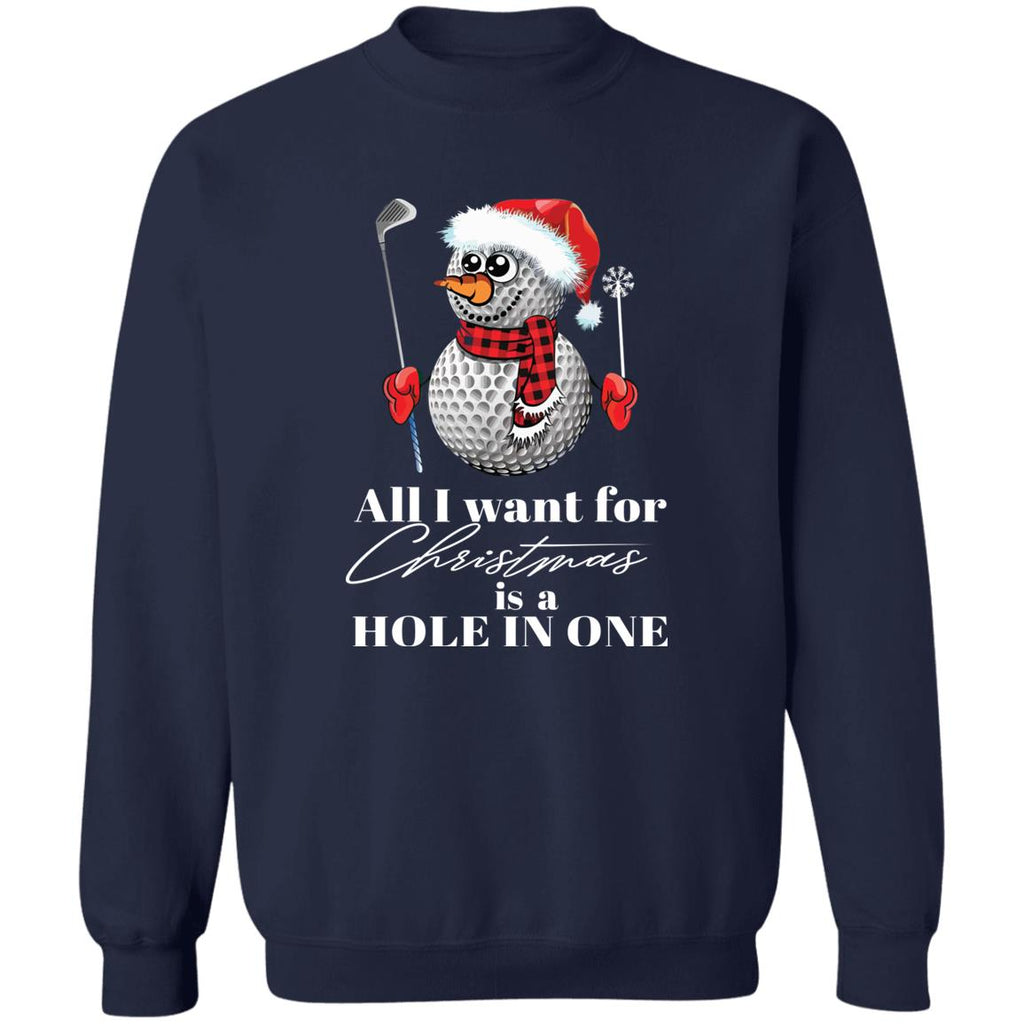 Golf snowman all i want for christmas is a hole in one Christmas Sweater - Holiday Gift product image 3
