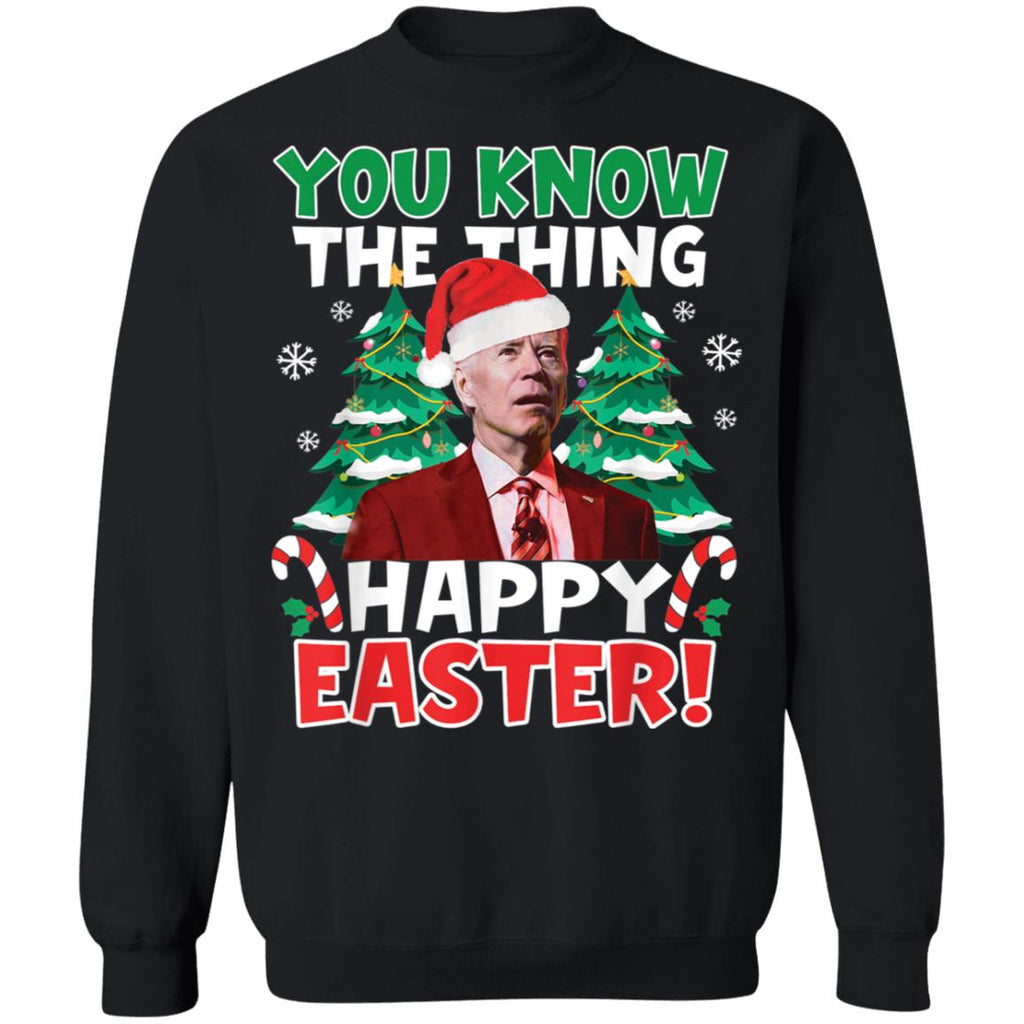 J*e B*den you know the thing happy easter Christmas Sweater - Holiday Gift product image 4
